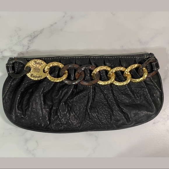 Juicy Couture Leather Chain Clutch With Pink Dust Bag - Picture 2 of 10